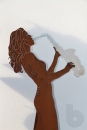 Saxogirl - Figur 170 cm aus Cortenstahl